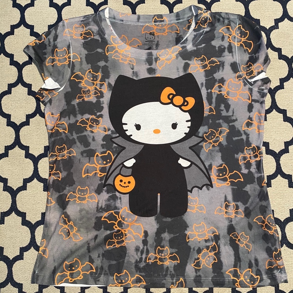 Hello Kitty Halloween t-shirt tie-dye